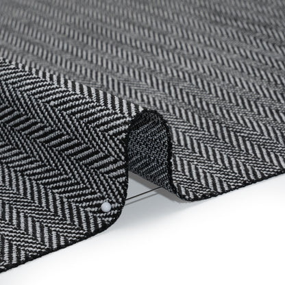 Recycled Polyester Home Decor Twill - Ebony Herringbone - British Imported