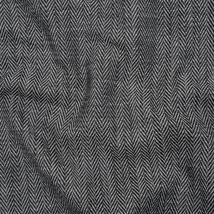 Recycled Polyester Home Decor Twill - Ebony Herringbone - British Imported