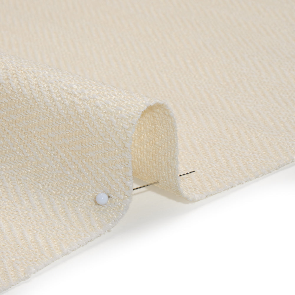 Recycled Polyester Home Decor Twill - Ecru Herringbone - British Imported