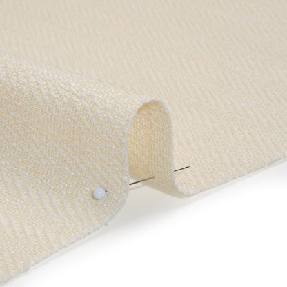 Recycled Polyester Home Decor Twill - Ecru Herringbone - British Imported