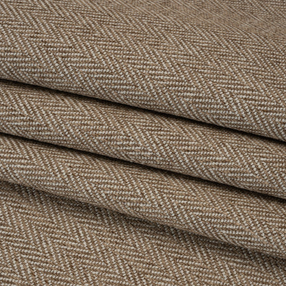 Recycled Polyester Home Decor Twill - Jute Herringbone - British Imported