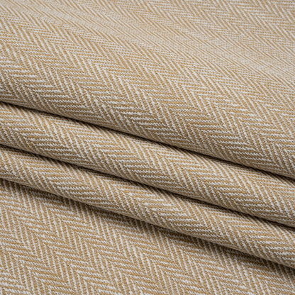 Recycled Polyester Home Decor Twill - Maize Herringbone - British Imported
