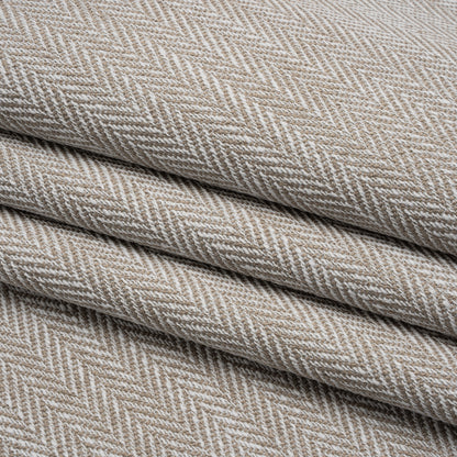 Recycled Polyester Home Decor Twill - Mushroom Herringbone - British Imported