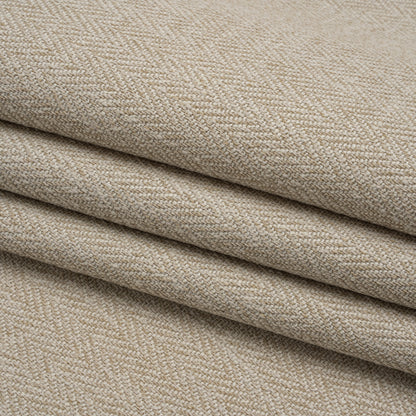 Recycled Polyester Home Decor Twill - Oatmeal Herringbone - British Imported