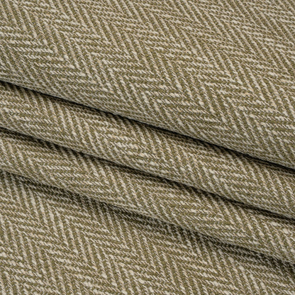 Recycled Polyester Home Decor Twill - Olive Herringbone - British Imported
