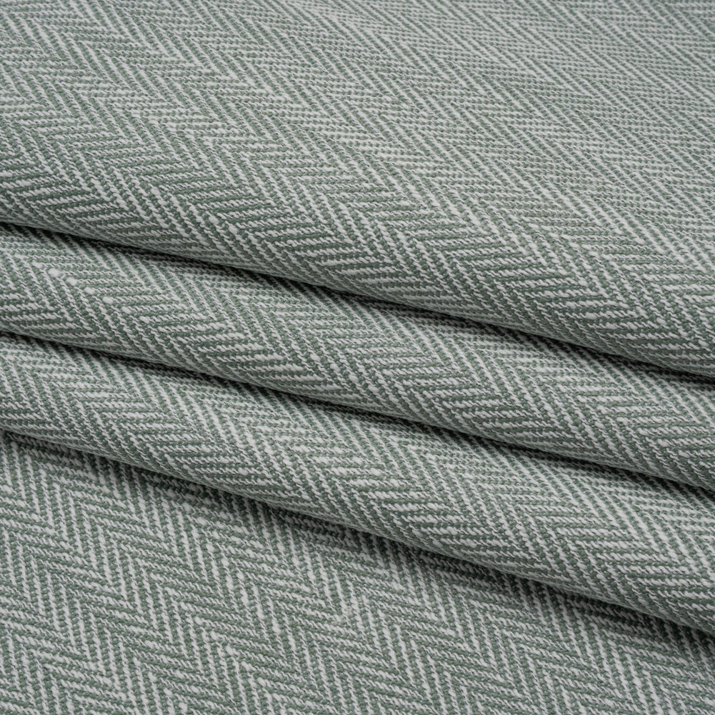 Recycled Polyester Home Decor Twill - Seafoam Herringbone - British Imported