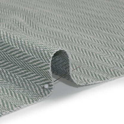 Recycled Polyester Home Decor Twill - Seafoam Herringbone - British Imported