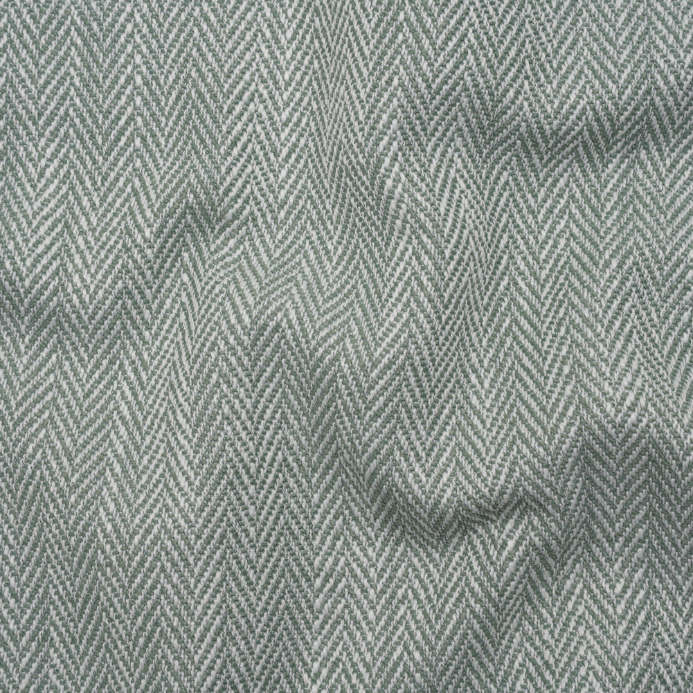 Recycled Polyester Home Decor Twill - Seafoam Herringbone - British Imported
