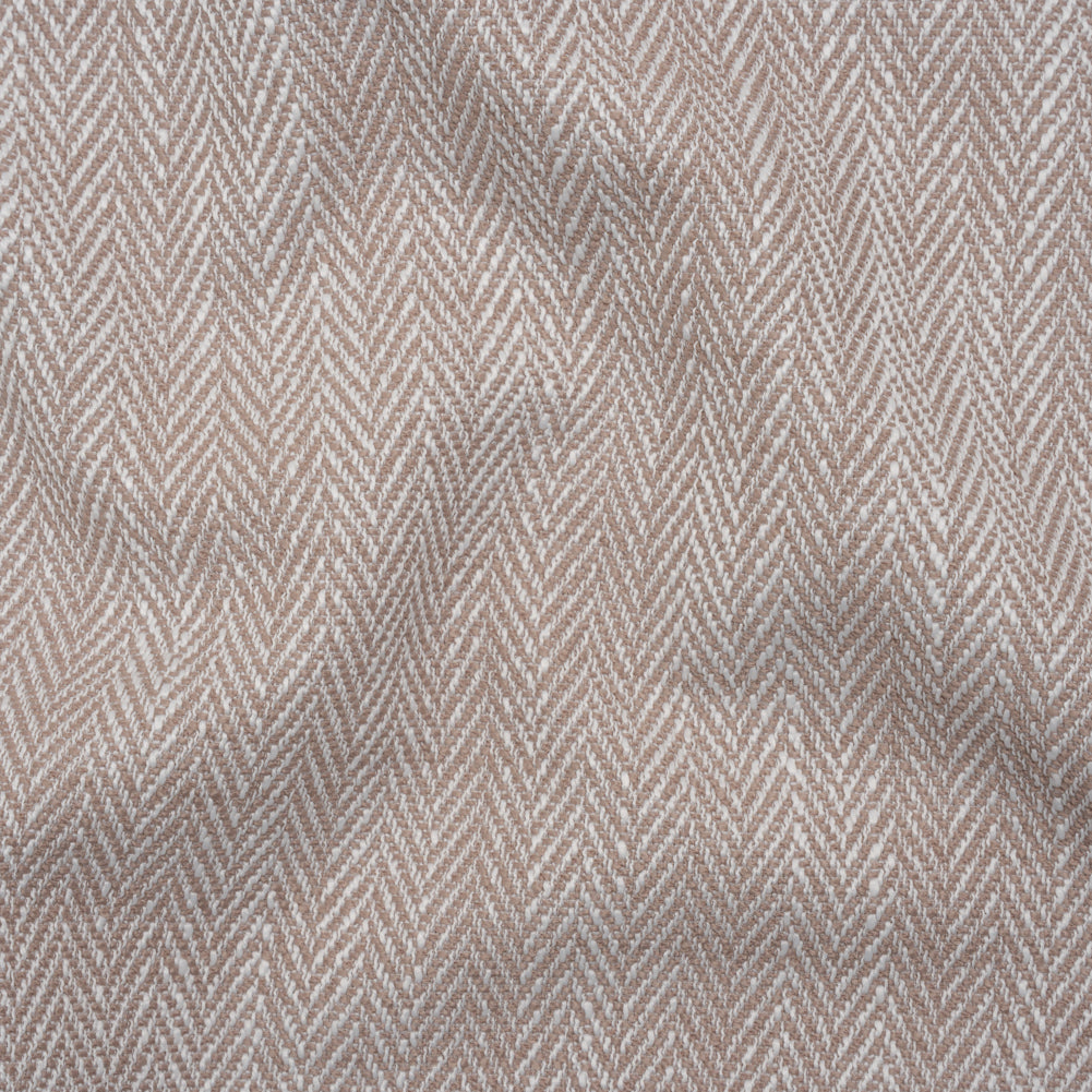 Recycled Polyester Home Decor Twill - Shell Herringbone - British Imported