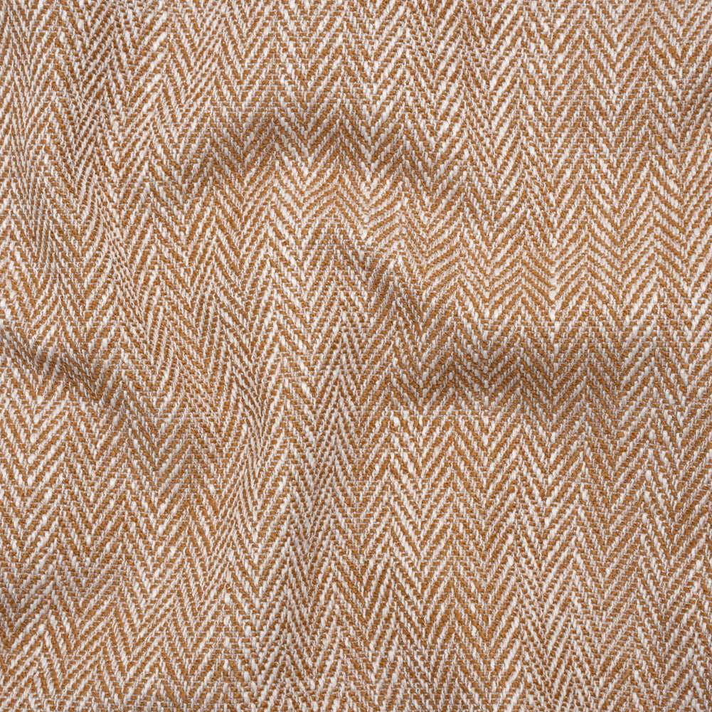 Recycled Polyester Home Decor Twill - Sienna Herringbone - British Imported
