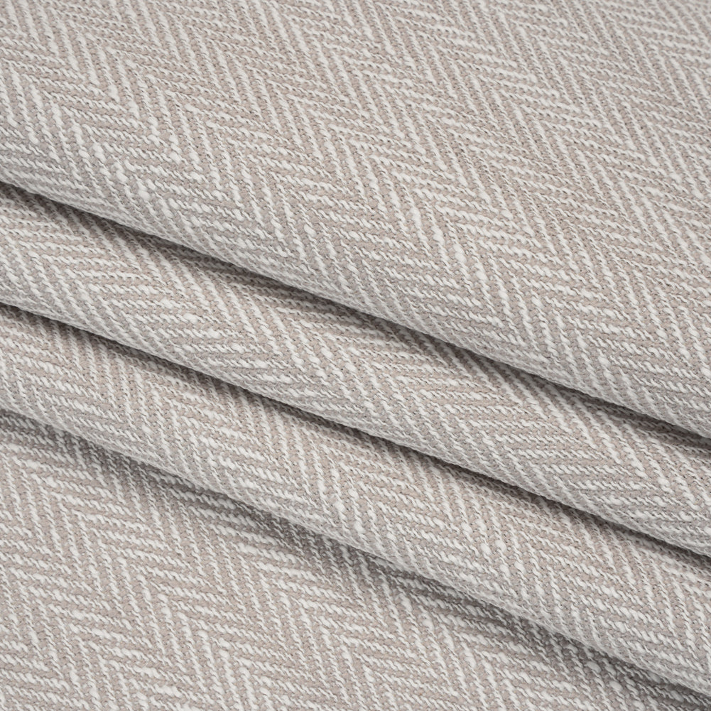 Recycled Polyester Home Decor Twill - Stone Herringbone - British Imported