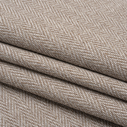 Recycled Polyester Home Decor Twill - Taupe Herringbone - British Imported