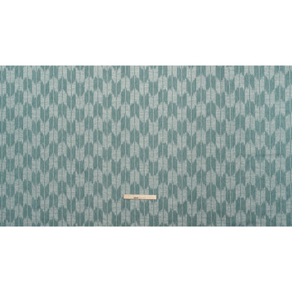 Cotton Blend Home Decor Jacquard - Kingfisher Ikat Checks - British Imported