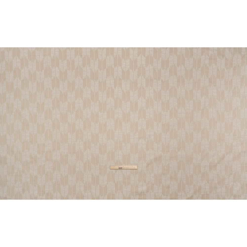 Cotton Blend Home Decor Jacquard - Natural Ikat Checks - British Imported - Full