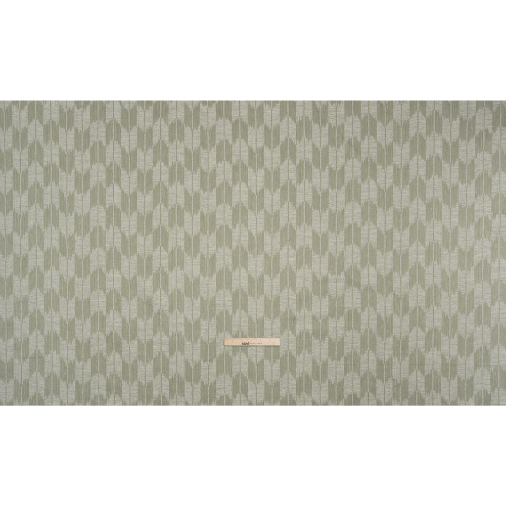 Cotton Blend Home Decor Jacquard - Sage Ikat Checks - British Imported - Full