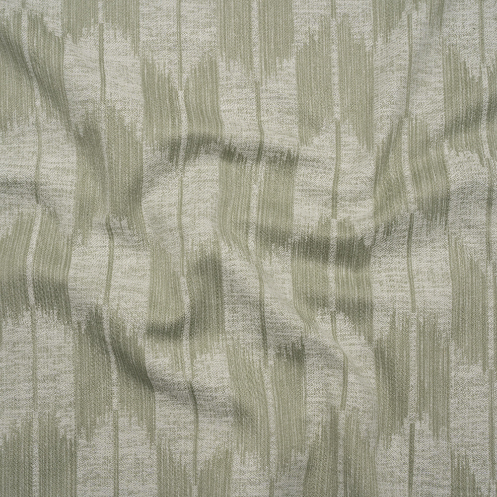 Cotton Blend Home Decor Jacquard - Sage Ikat Checks - British Imported