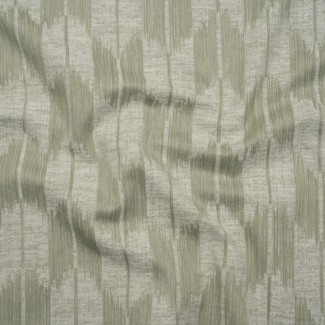 Cotton Blend Home Decor Jacquard - Sage Ikat Checks - British Imported