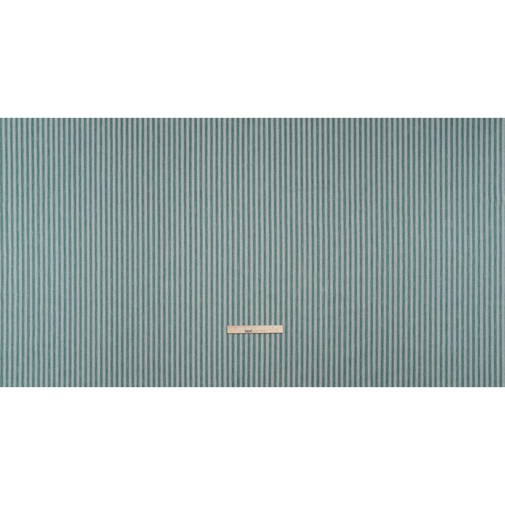 Cotton Blend Home Decor Jacquard - Kingfisher Stripes - British Imported - Full