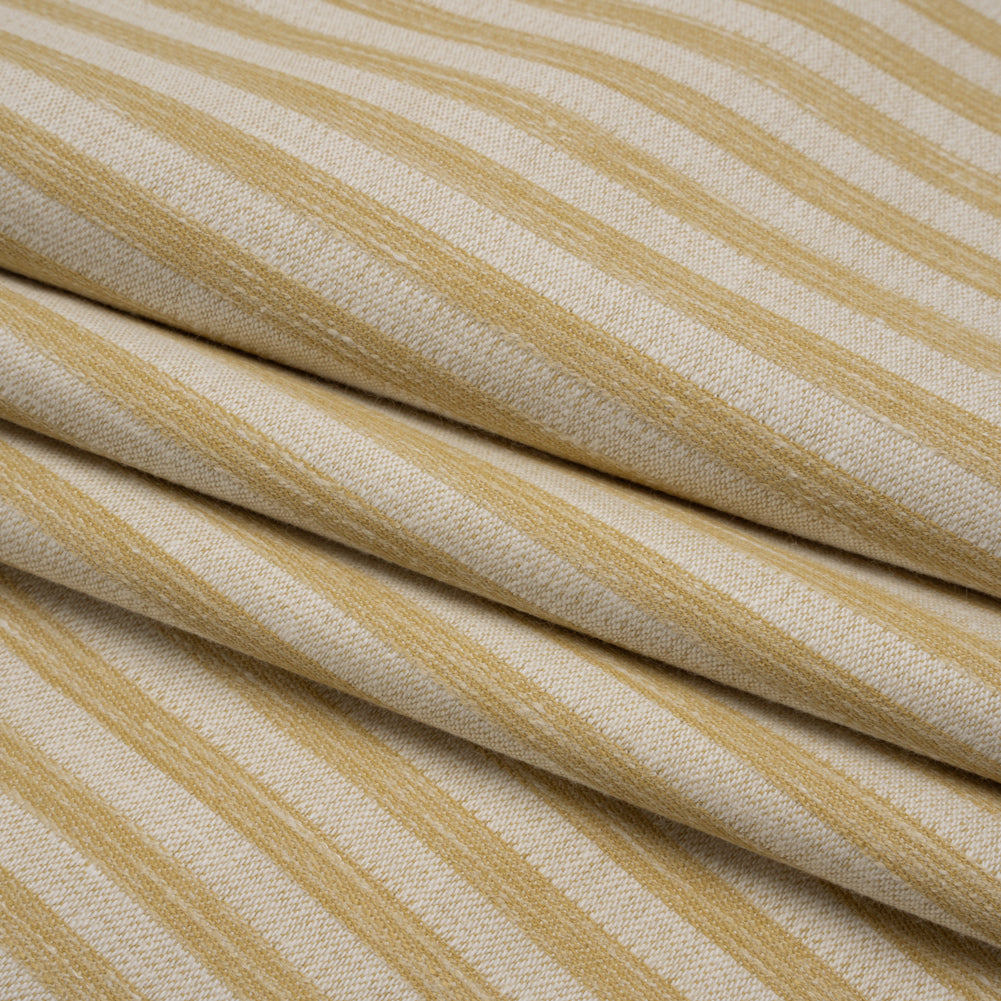 Cotton Blend Home Decor Jacquard - Maize Stripes - British Imported - Folded