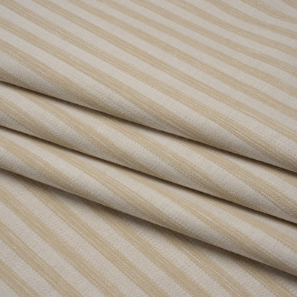 Cotton Blend Home Decor Jacquard - Natural Stripes - British Imported