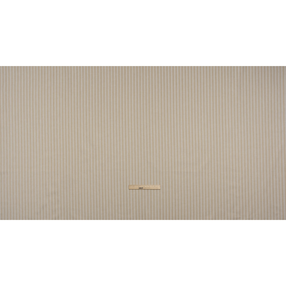 Cotton Blend Home Decor Jacquard - Natural Stripes - British Imported - Full