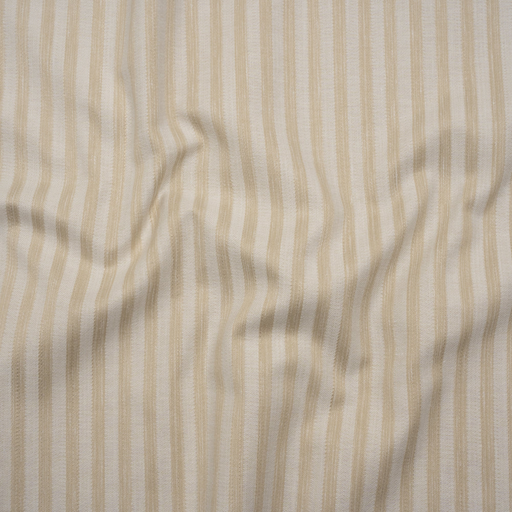 Cotton Blend Home Decor Jacquard - Natural Stripes - British Imported