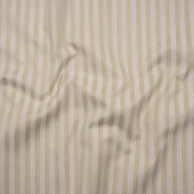 Cotton Blend Home Decor Jacquard - Natural Stripes - British Imported