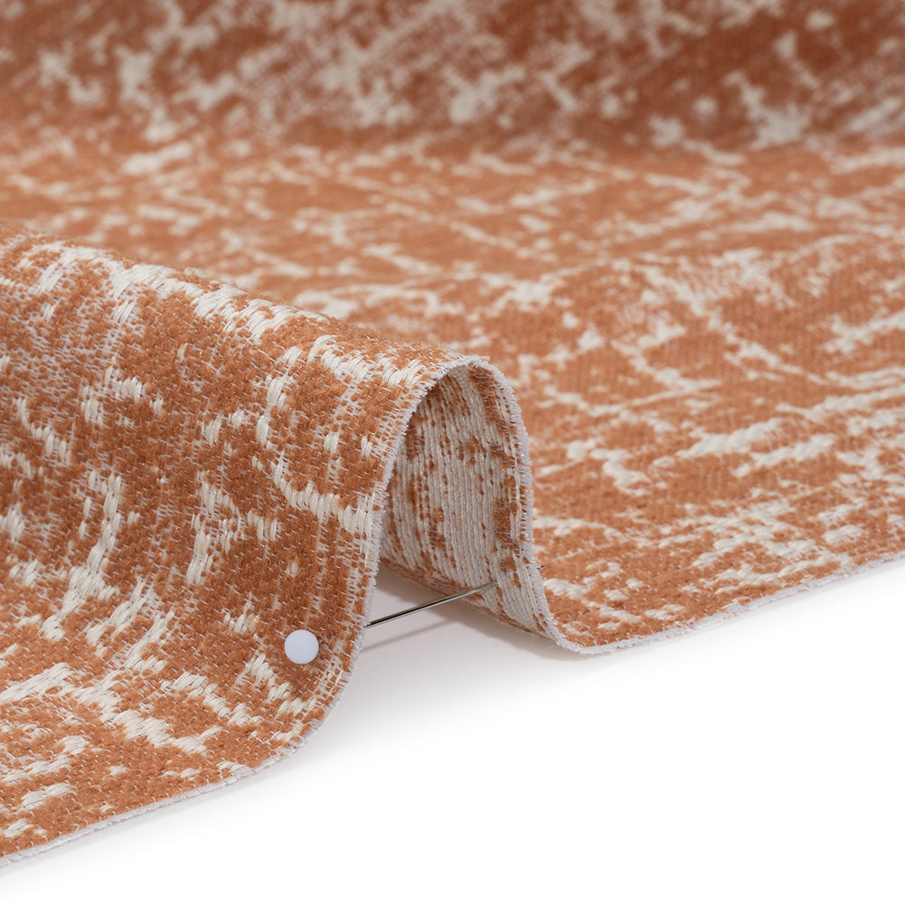 Home Decor Jacquard - Terracotta Abstract Textures - British Imported - Detail