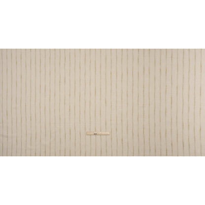 Polyester and Cotton Drapery Twill - Maize Zig Zags and Textured Stripes - British Imported