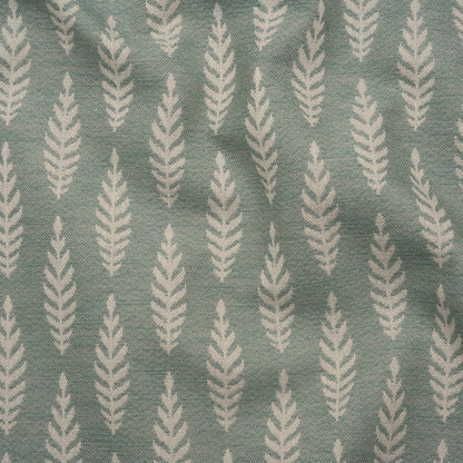 Recycled Polyester and Cotton Jacquard - Eucalyptus Lines of Leaves - British Imported