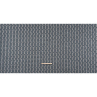 Recycled Polyester and Cotton Jacquard - Ink Lines of Leaves - British Imported