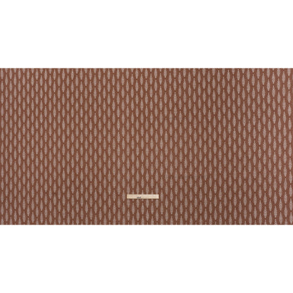 Recycled Polyester and Cotton Jacquard - Rosewood Lines of Leaves - British Imported