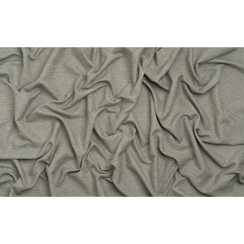 Recycled Polyester and Cotton Drapery Woven - Eucalyptus Striations - British Imported - Full