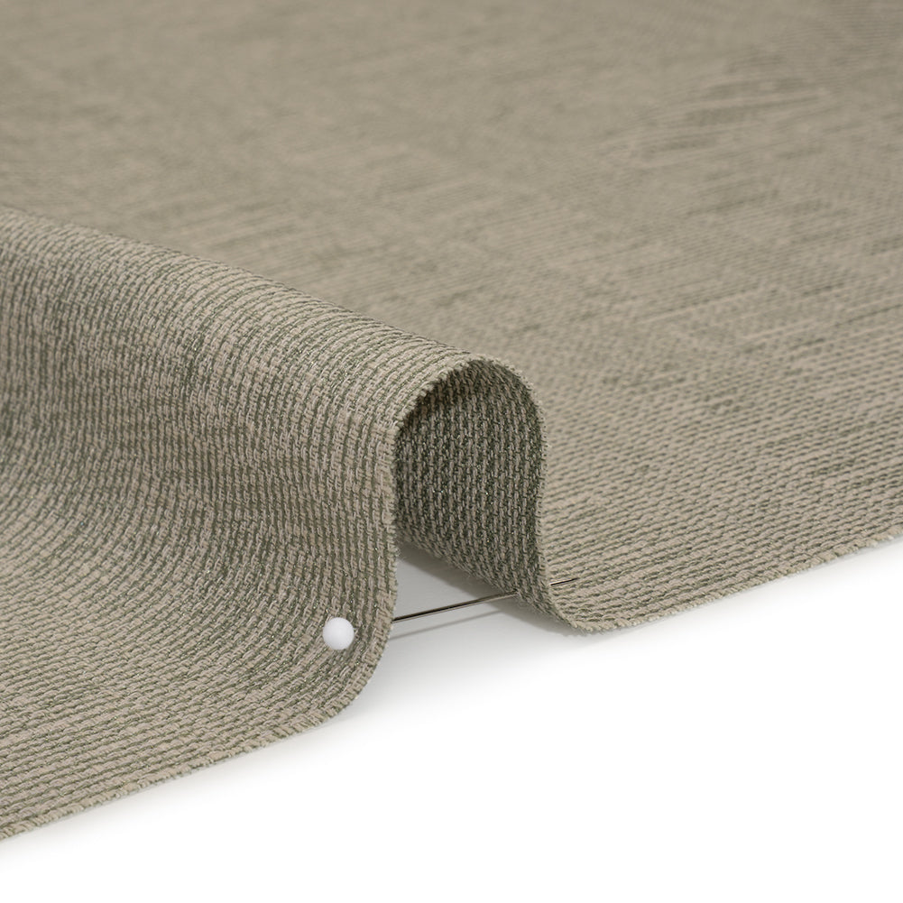 Recycled Polyester and Cotton Drapery Woven - Moss Striations - British Imported