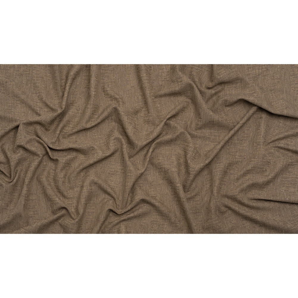 Recycled Polyester and Cotton Drapery Woven - Walnut Striations - British Imported - Full