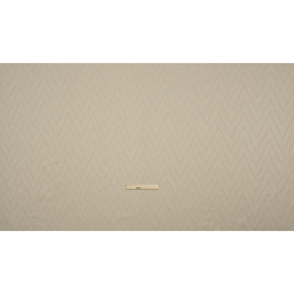 Recycled Polyester and Cotton Drapery Twill Woven - Flax Chevrons - British Imported