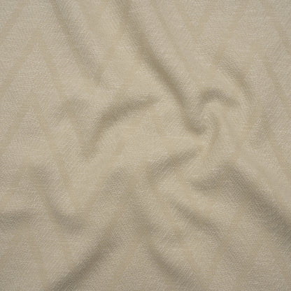 Recycled Polyester and Cotton Drapery Twill Woven - Flax Chevrons - British Imported
