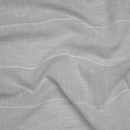 Textured Open Weave Double Wide Drapery Sheers Fabric - Pebble Tactile Stripes - British Imported