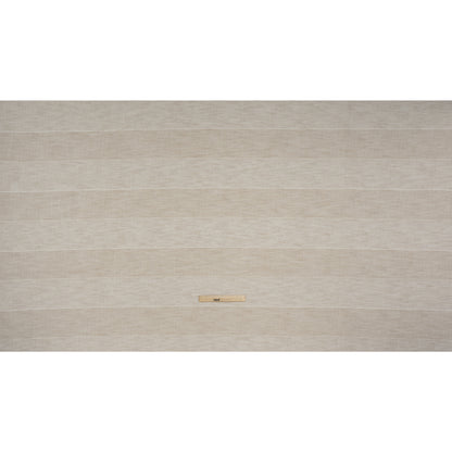 Textured Open Weave Double Wide Drapery Sheers Fabric - Sand Tactile Stripes - British Imported