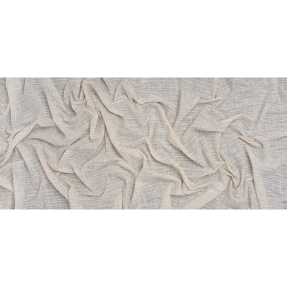 Slubbed Double Wide Drapery Sheers Woven Fabric - Ecru - British Imported