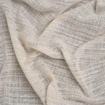 Slubbed Double Wide Drapery Sheers Woven Fabric - Ecru - British Imported