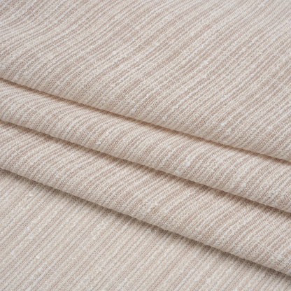 Slubbed Double Wide Drapery Sheers Woven Fabric - Flax - British Imported