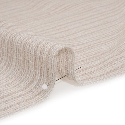 Slubbed Double Wide Drapery Sheers Woven Fabric - Flax - British Imported