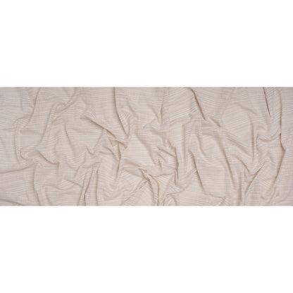 Slubbed Double Wide Drapery Sheers Woven Fabric - Flax - British Imported