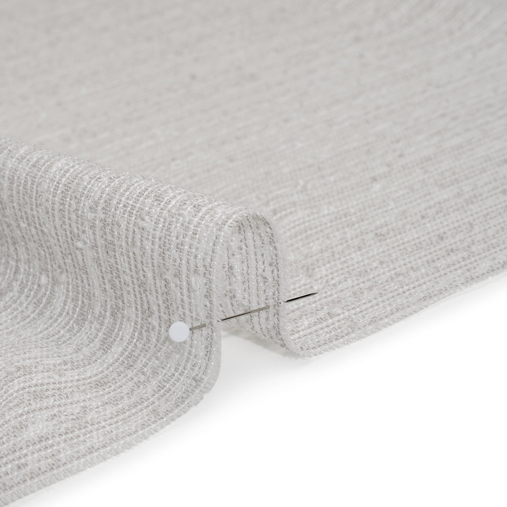 Slubbed Double Wide Drapery Sheers Woven Fabric - Pebble - British Imported Detail