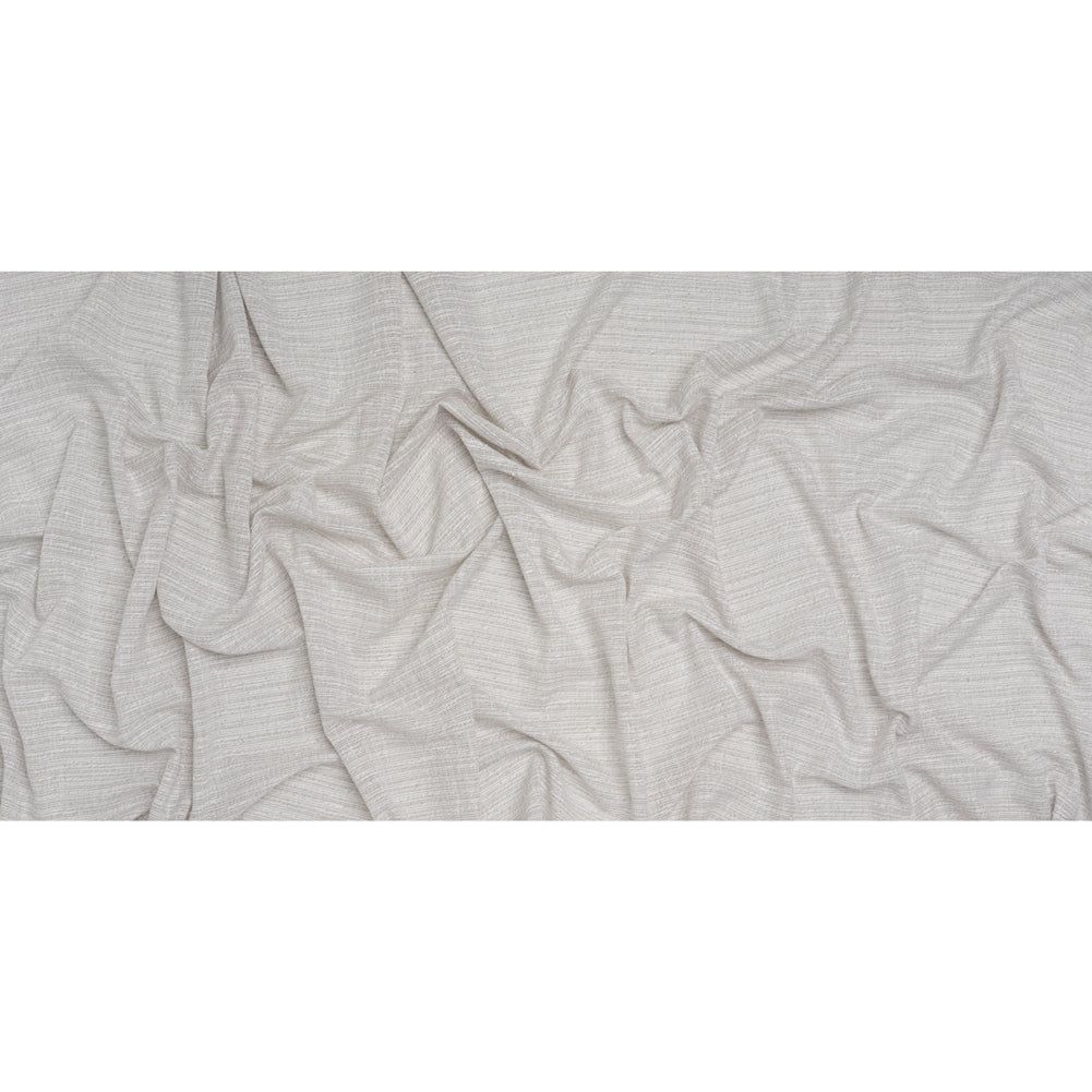 Slubbed Double Wide Drapery Sheers Woven Fabric - Pebble - British Imported Full