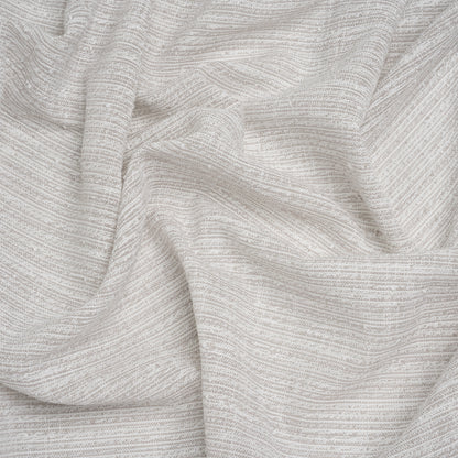 Slubbed Double Wide Drapery Sheers Woven Fabric - Pebble - British Imported