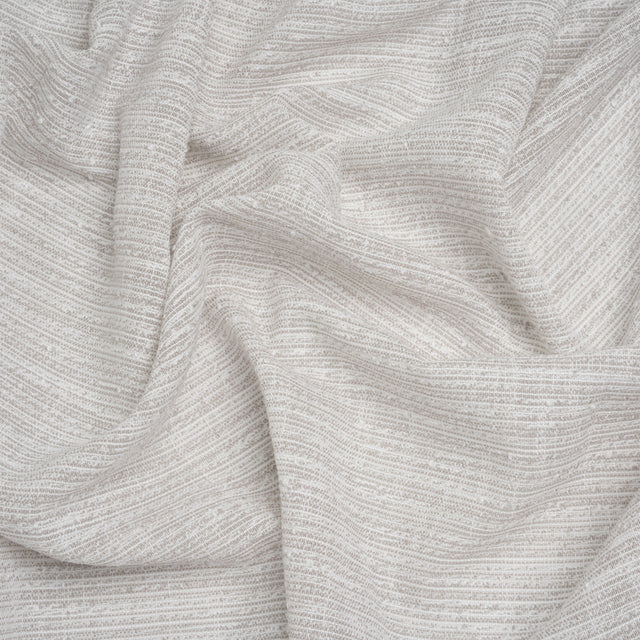 Slubbed Double Wide Drapery Sheers Woven Fabric - Pebble - British Imported