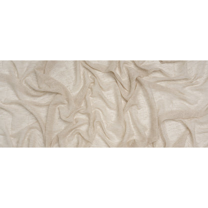 Wrinkled Look Loosely Woven Double Wide Drapery Sheers Fabric - Parchment - British Imported