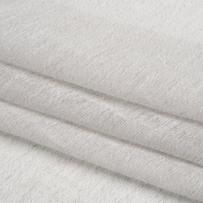 Wrinkled Look Loosely Woven Double Wide Drapery Sheers Fabric - Pebble - British Imported